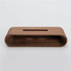 Wooden Base Phone Speaker (Walnut) - EcoLuxe Furnishings