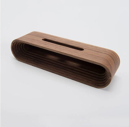 Wooden Base Phone Speaker (Walnut) - EcoLuxe Furnishings