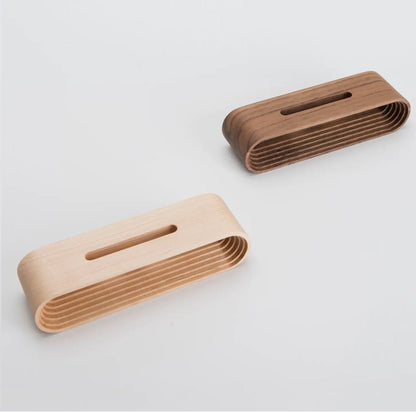 Wooden Base Phone Speaker (Walnut) - EcoLuxe Furnishings