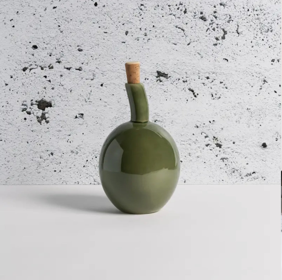 ‘Zitouna’ Stoneware Olive Oil Bottle, 34 oz - EcoLuxe Furnishings