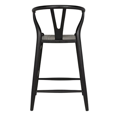 ‘Zola’ Counter Stool (Charcoal Black) - EcoLuxe Furnishings