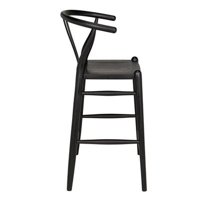 ‘Zola’ Counter Stool (Charcoal Black) - EcoLuxe Furnishings